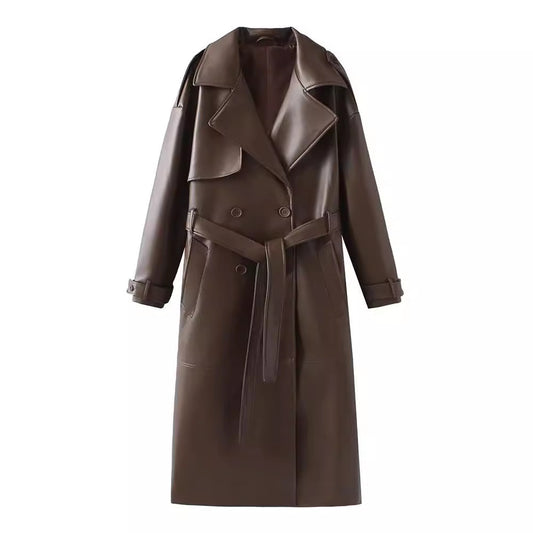 ECO-LEATHER TRENCH