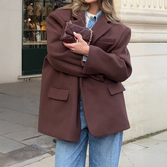 ASSERTIVE BROWN BLAZER