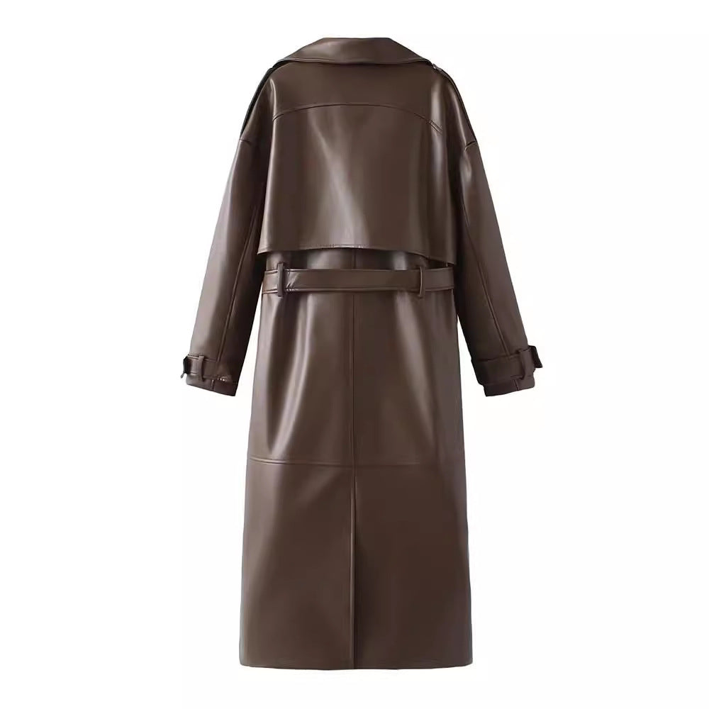 ECO-LEATHER TRENCH