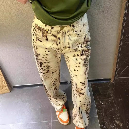 VINTAGE LEOPARD DENIM