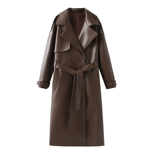 ECO-LEATHER TRENCH