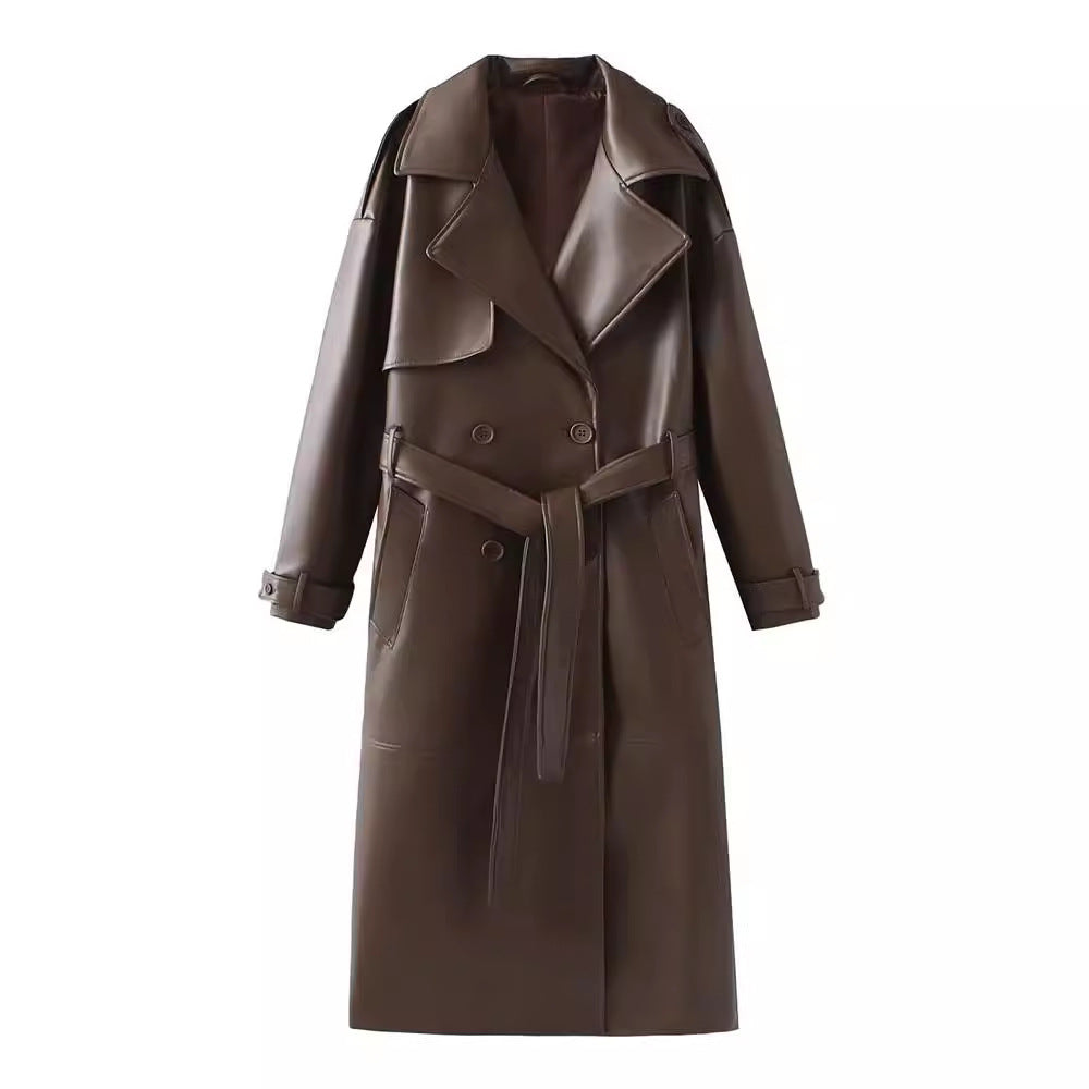 ECO-LEATHER TRENCH