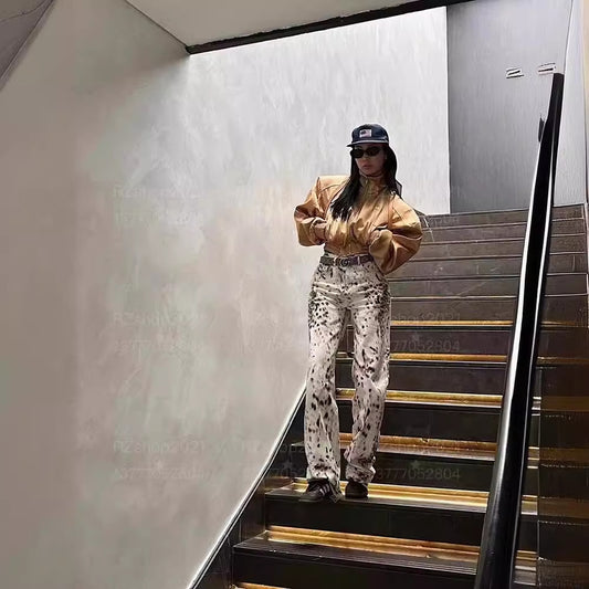 VINTAGE LEOPARD DENIM