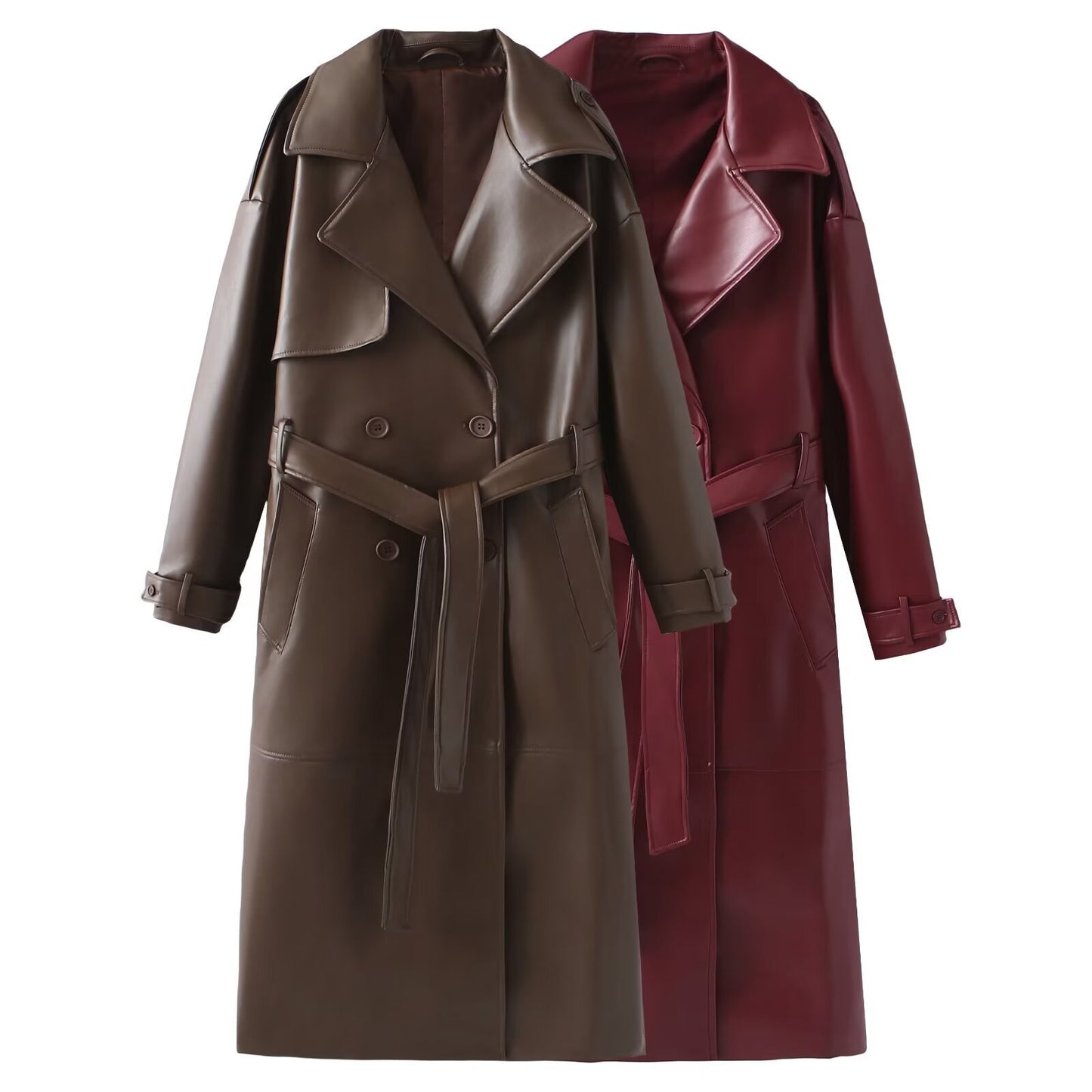 ECO-LEATHER TRENCH