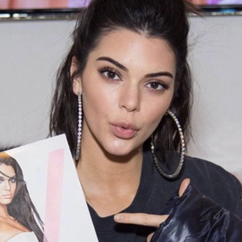 CRISTAL BIG HOOP EARRINGS