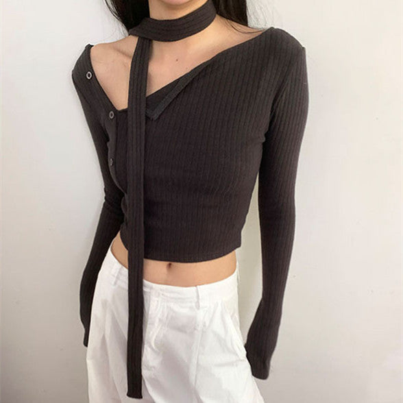 DIAGONAL DESIGN SWEATER